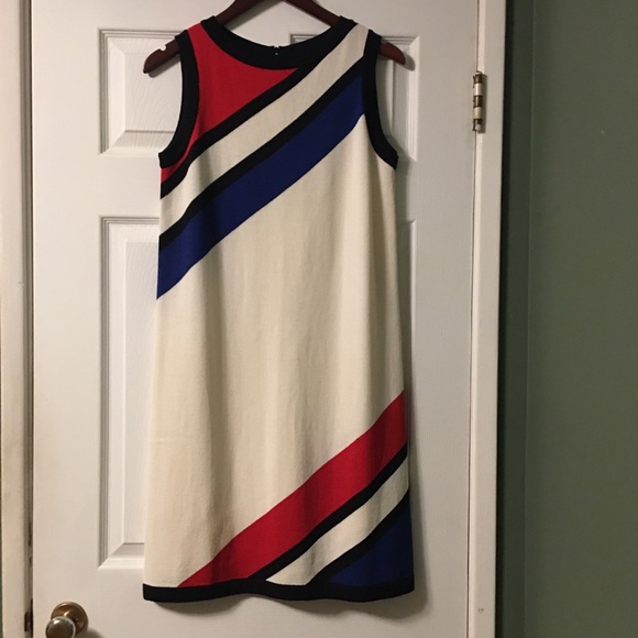 St.John Sport Bright White Santana Knit Roma Dress Size 8 - Picture 1 of 8